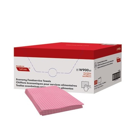 Cascades Pro Cascades, Tuff-Job Durable Foodservice Towels, Pink/white, 12 X 24, 200PK W900